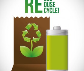 Eco recycle design background vector 03