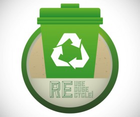 Eco recycle design background vector 04