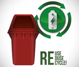 Eco recycle design background vector 07