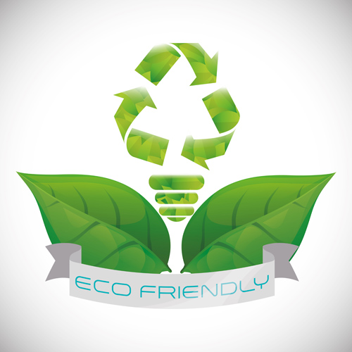 Eco recycle design background vector 10