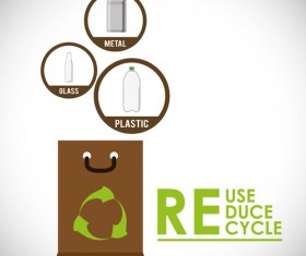 Eco recycle design background vector 12