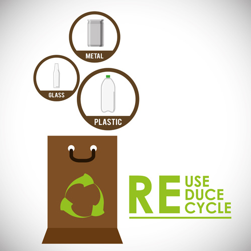 Eco recycle design background vector 12