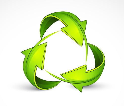 Ecological cycle icons with arrows vector set 03