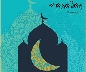 Eid ornament floral art background vector 02