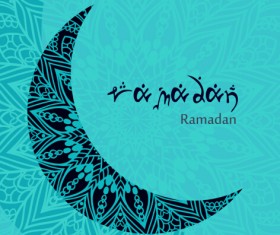 Eid ornament floral art background vector 04