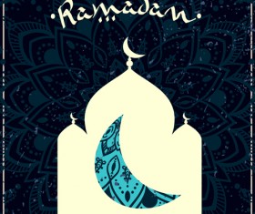 Eid ornament floral art background vector 08