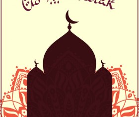Eid ornament floral art background vector 10
