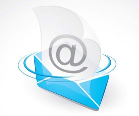Email letter icons shininy vector 03