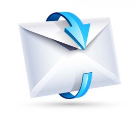 Email letter with arrow icons vector 02