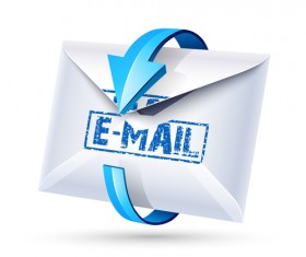 Email letter with arrow icons vector 03