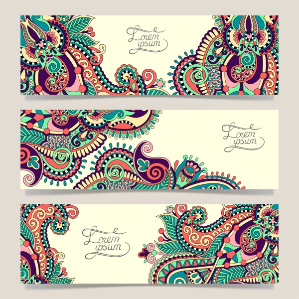 Ethnic style ornament banner vector