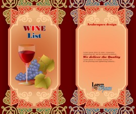Exquisite wine labels template vector design 02