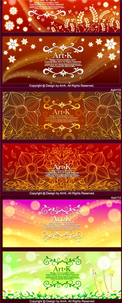 Fantasy design banners set vector