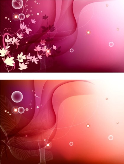 Fantasy flower and dynamic lines background vector
