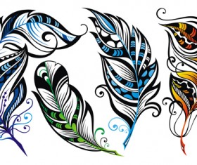 Feather abstract vectors material 02
