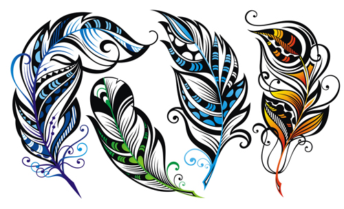 Feather abstract vectors material 02