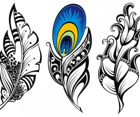 Feather abstract vectors material 04