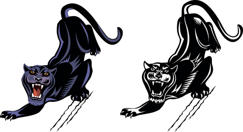 Fierce panther vector material 01
