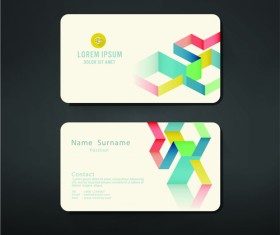 Fillet business cards vector material 02