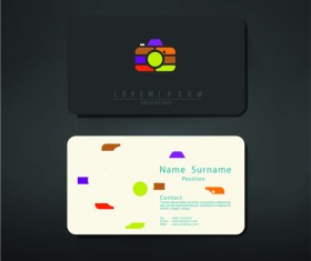 Fillet business cards vector material 03