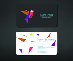 Fillet business cards vector material 04