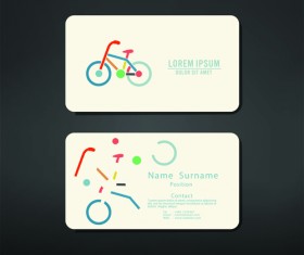 Fillet business cards vector material 05