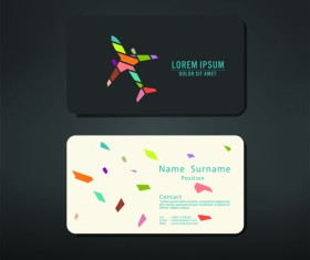 Fillet business cards vector material 06