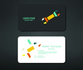 Fillet business cards vector material 07