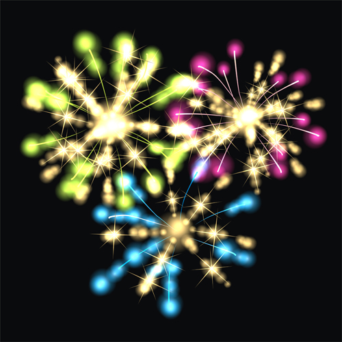 Fireworks christmas art background vector 01