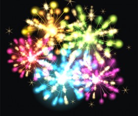 Fireworks christmas art background vector 03