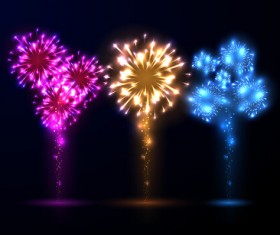 Fireworks effect festival vectores design 05