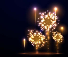 Fireworks effect festival vectores design 06