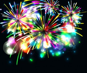 Fireworks effect festival vectores design 08