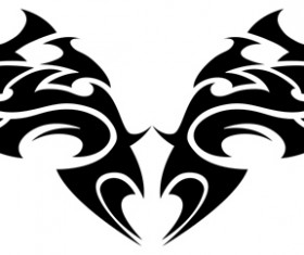 Floral tribal tattoo vector material 01