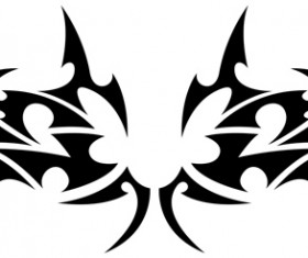 Floral tribal tattoo vector material 02