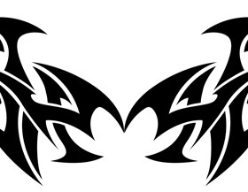 Floral tribal tattoo vector material 08