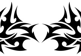 Floral tribal tattoo vector material 09