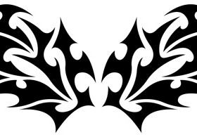 Floral tribal tattoo vector material 11