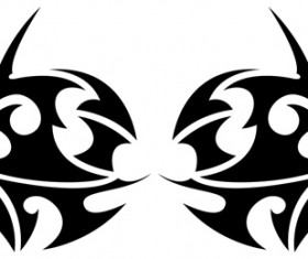 Floral tribal tattoo vector material 13