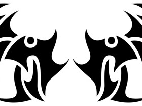 Floral tribal tattoo vector material 14