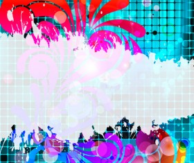 Floral Garbage bakcground vector