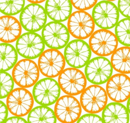 Fresh orange vector seamless pattern