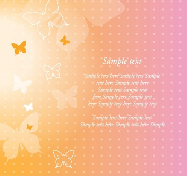 Fantastic color butterfly background vector