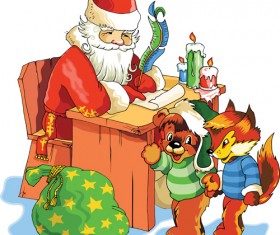 Funny Santa Claus with 2016 christmas vectors 04