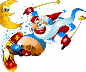 Funny Santa Claus with 2016 christmas vectors 05