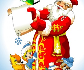 Funny Santa Claus with 2016 christmas vectors 06