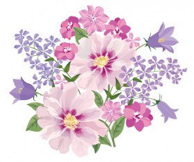 Gentle flower background vector 01