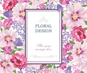 Gentle flower background vector 02