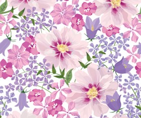 Gentle flower vector seamless pattern 01