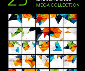 Geometric shape abstract backgrounds vectors 01